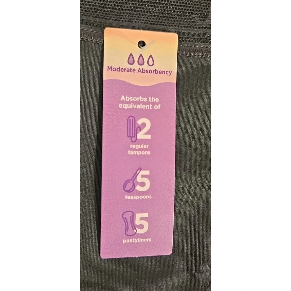 Jockey Period Underwear 4XL Brief Mod Absorbency Stretch Black
